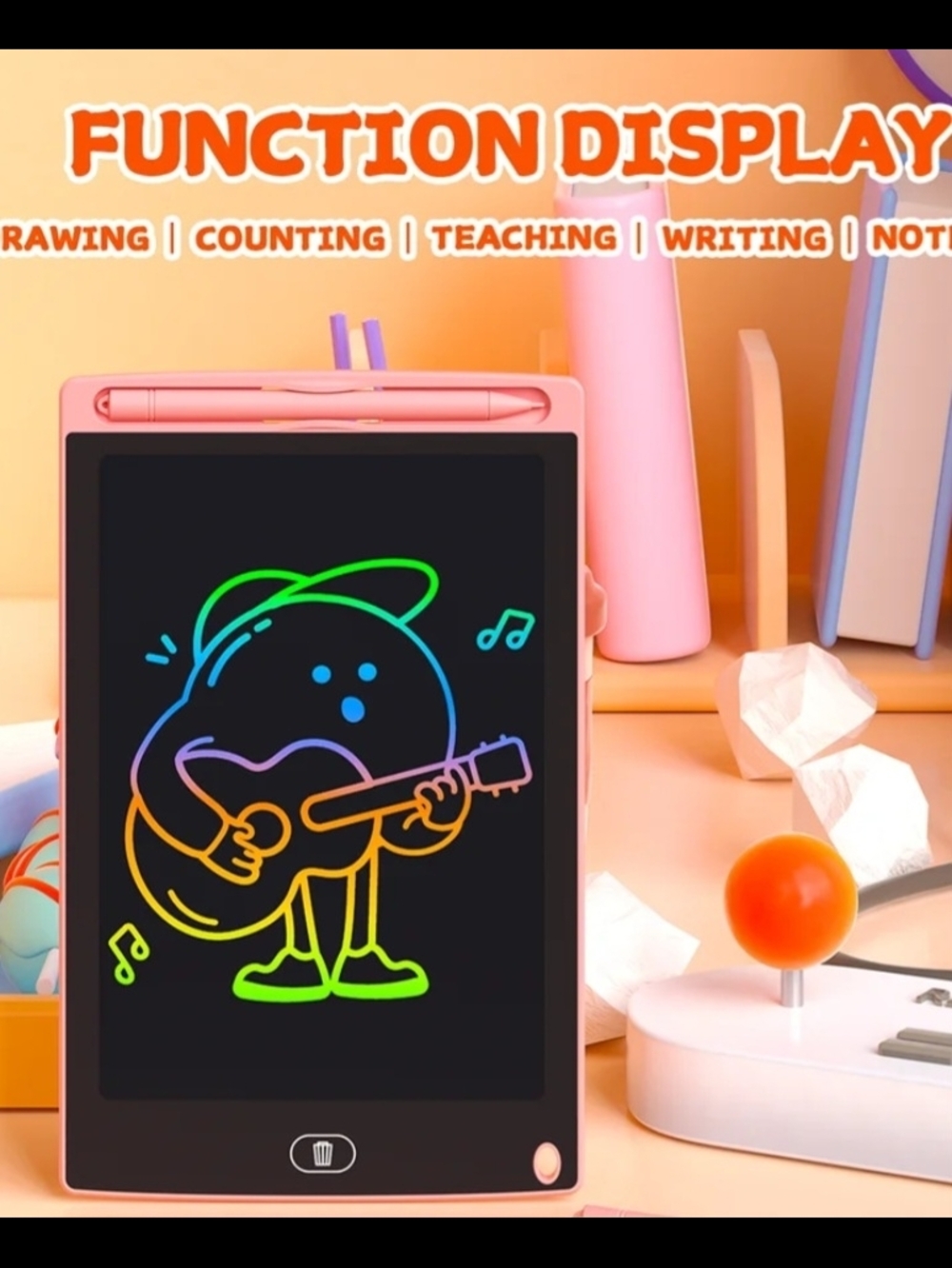 Pink LCD Drawing Tablet - Colorful Neon Display Nwot